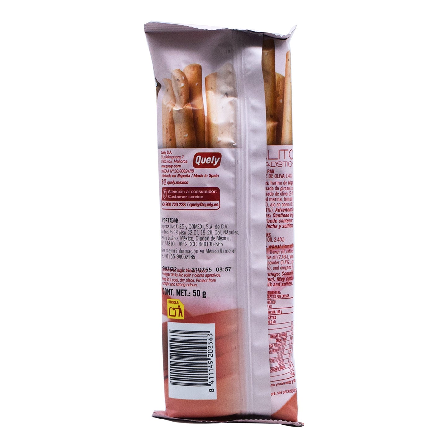Palitos Sabor Mediterraneo 50 G (QUELY)
