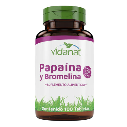 Papaina Y Bromelina 100 Tabletas (VIDANAT/VITAMINAS)