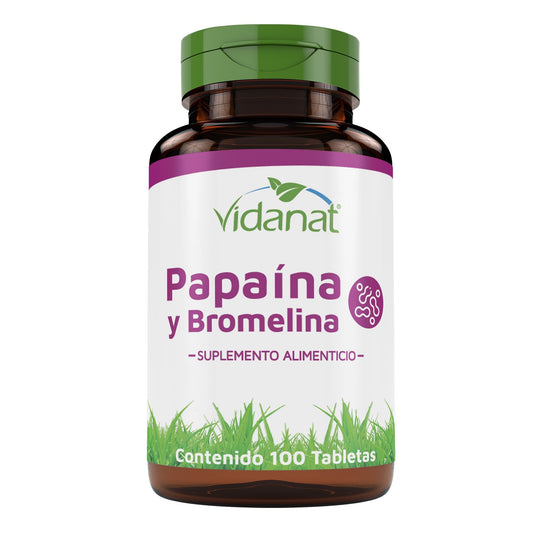 Papaina Y Bromelina 100 Tabletas (VIDANAT/VITAMINAS)