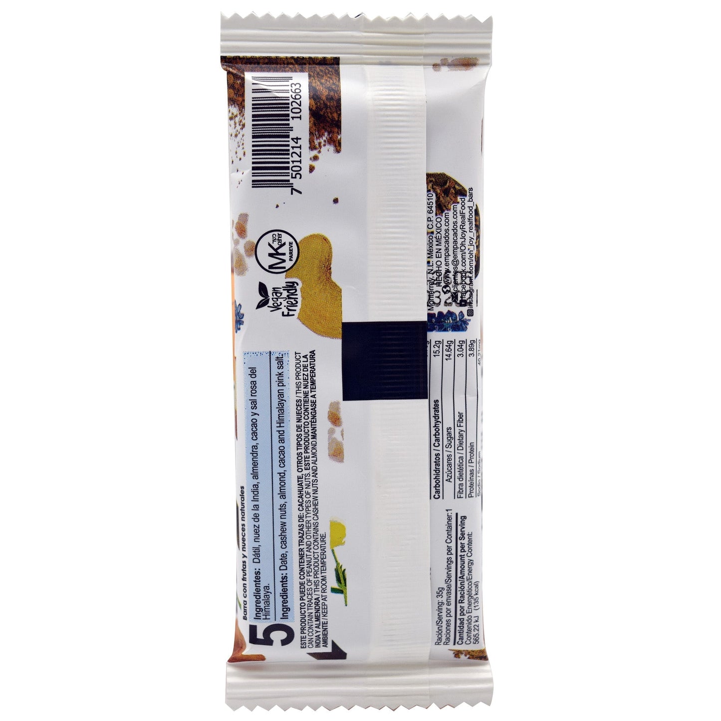 Barrita De Datil Y Cacao 35 G (Paquete 14) (OH JOY!)