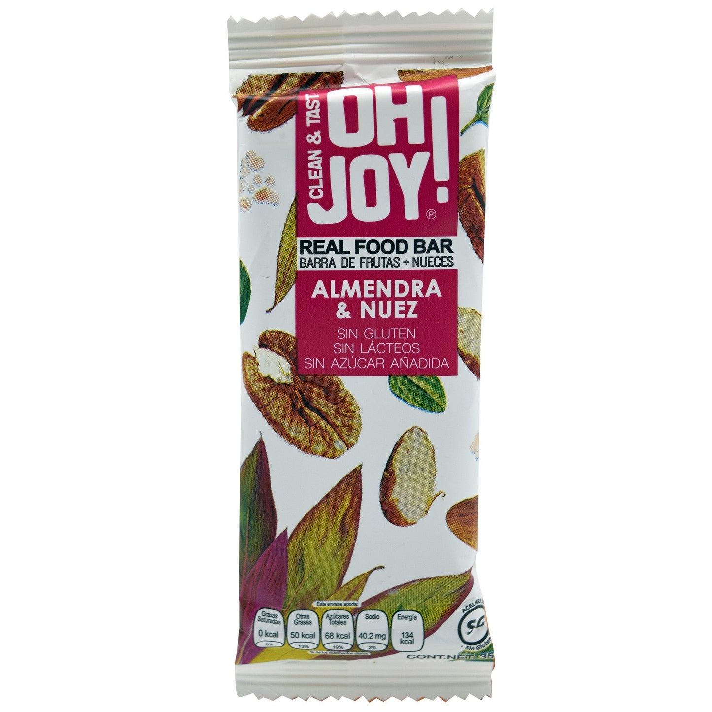 Barrita De Datil Almendra Y Nuez 35 G (Paquete 14) (OH JOY!)