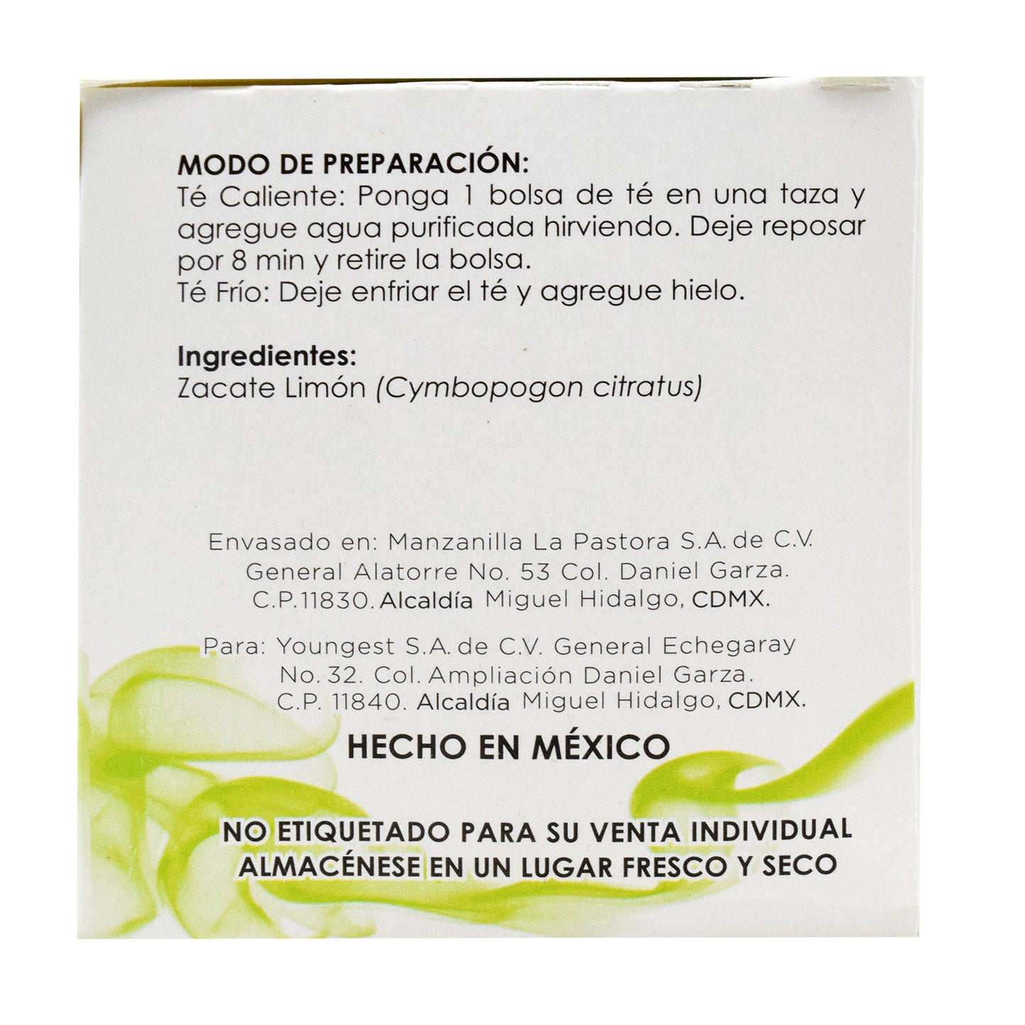 Te De Limon 25 Sob (LA PASTORA)