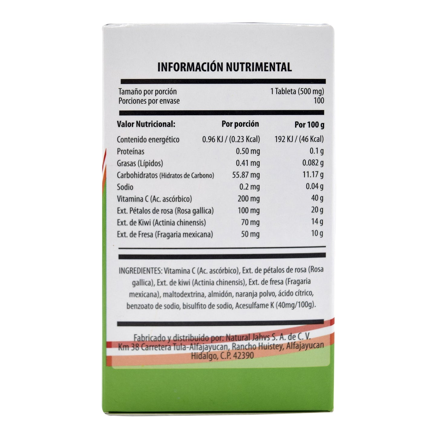 Vitamina C 100 Tabletas (NATURAL JAHVS)