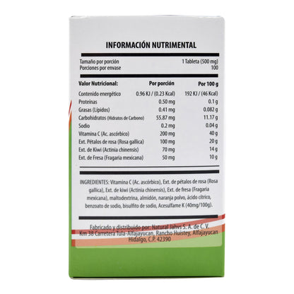 Vitamina C 100 Tabletas (NATURAL JAHVS)