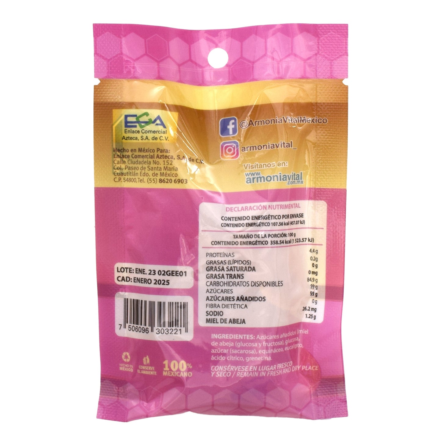 Gomitas De Miel Con Equinacea 30 G (Paquete 8) (ARMONIA VITAL)