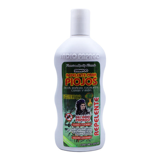 Shampoo Repelente De Piojos 550 Mililitros (DEL INDIO PAPAGO)