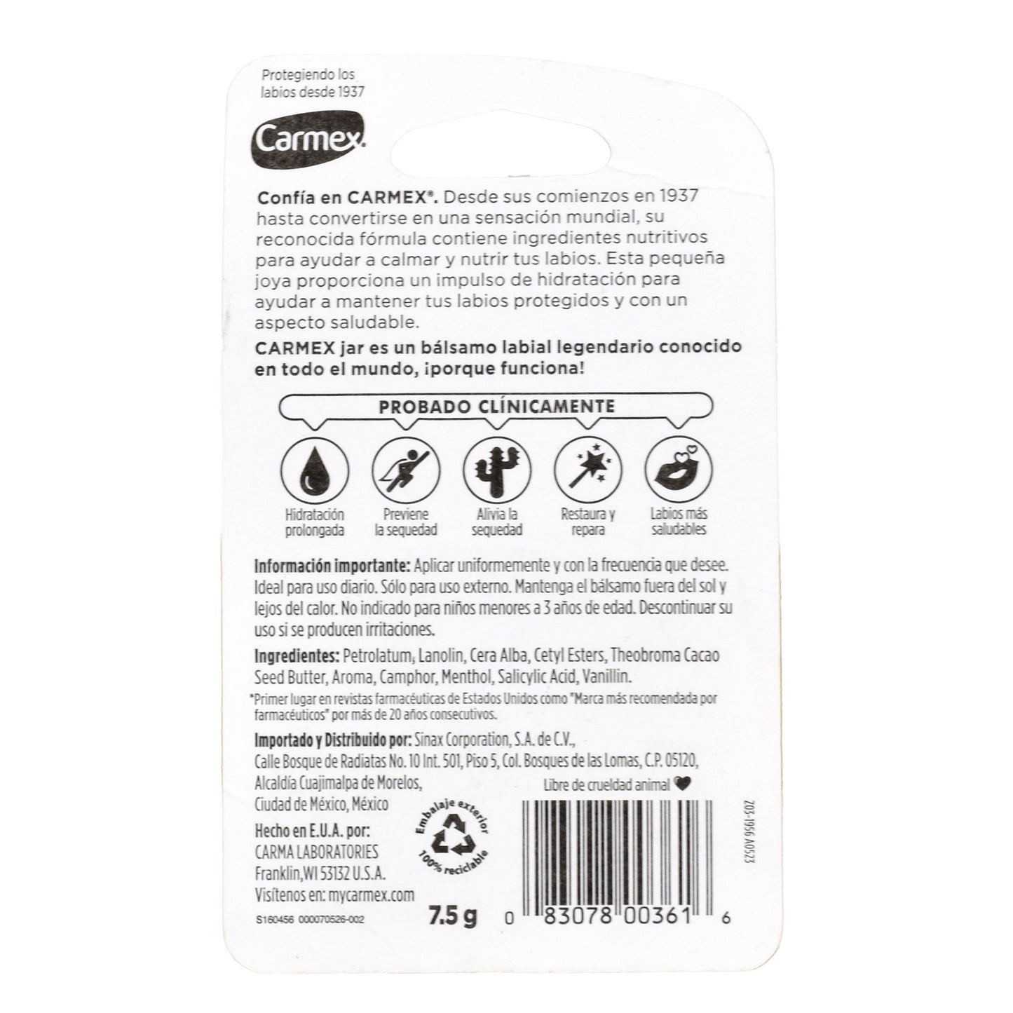 Balsamo Labial 7.5 G (CARMEX)