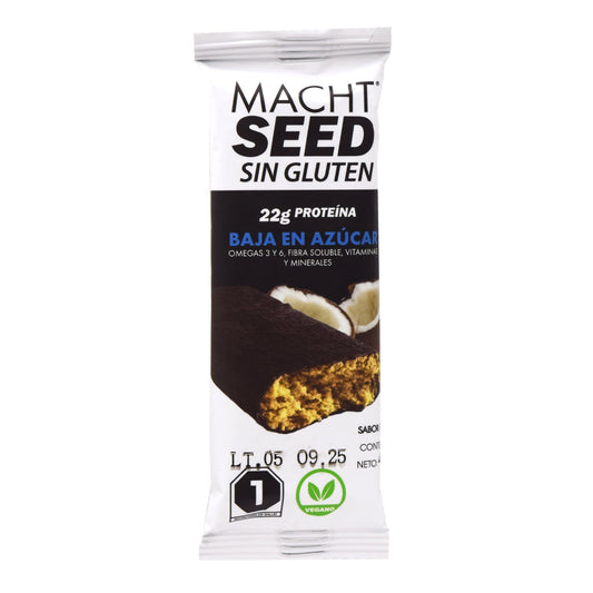 Barra De Proteina Cubierta De Chocolate Coco 22 G (Paquete 15) (MACHTSEED)