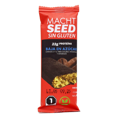 Barra De Proteina Cubierta De Chocolate Con Cafe 22 G (Paquete 15) (MACHTSEED)