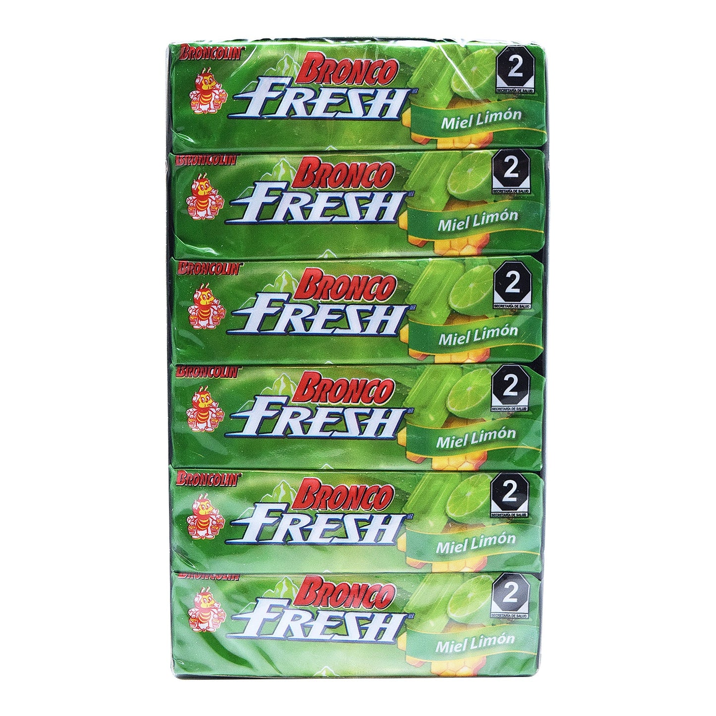 Caramelo Miel Limon Bronco Fresh 33 G (Paquete 12) (BRONCOLIN)