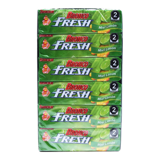 Caramelo Miel Limon Bronco Fresh 33 G (Paquete 12) (BRONCOLIN)