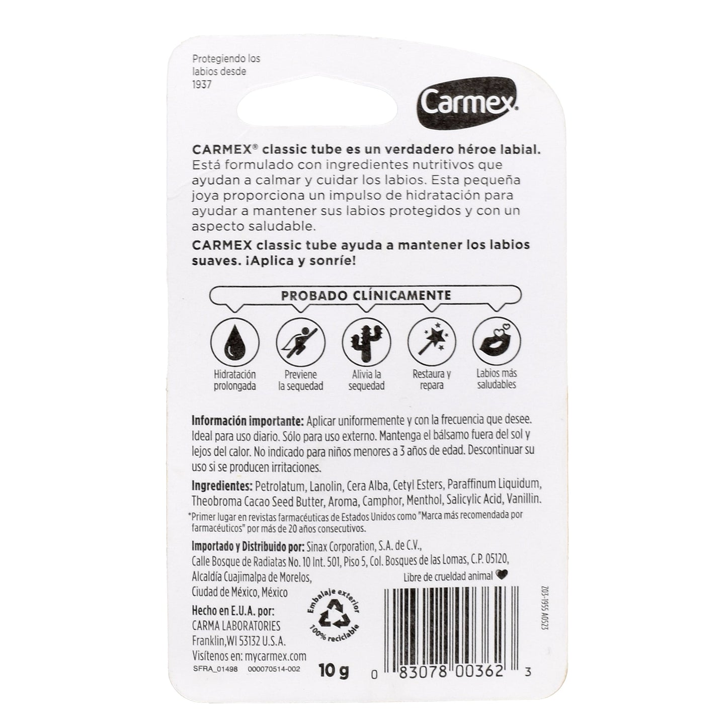 Balsamo Labial 10 G (CARMEX)
