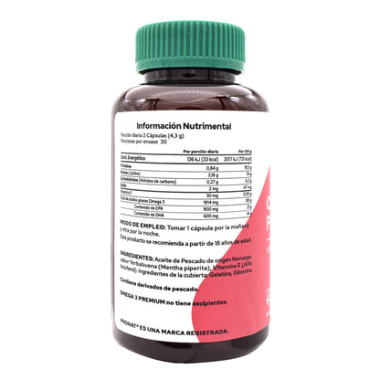 Omega 3 60 Cápsulas – Corazón, cerebro, articulaciones y salud visual
