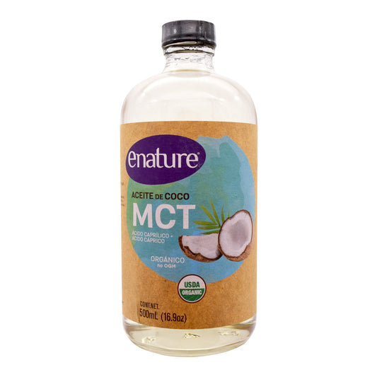 Aceite De Coco Mct Organico 500 Mililitros (E-NATURE)