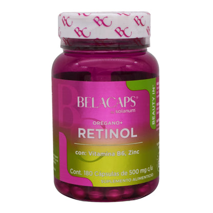 Oregano Retinol Vitamina B6 Zinc 180 Cápsulas (SOLANUM BELACAPS)