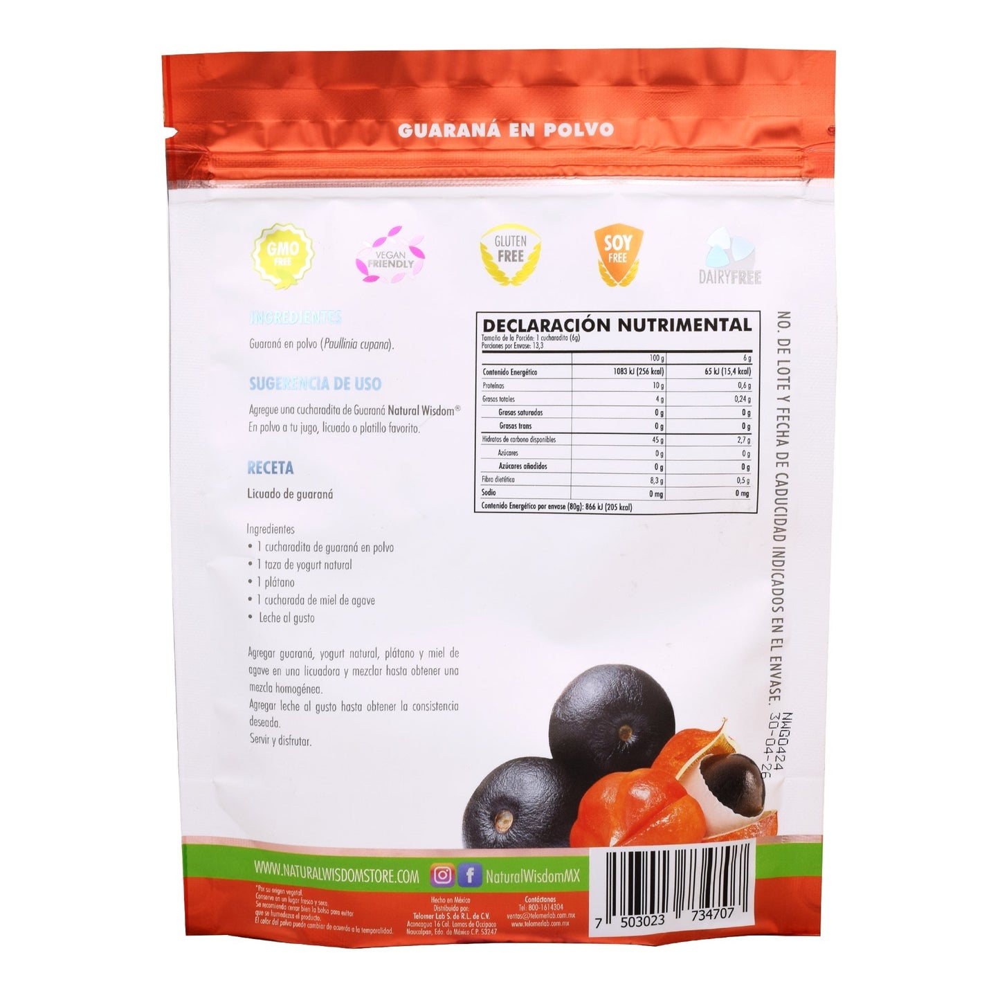 Guarana 80 G (NATURAL WISDOM)