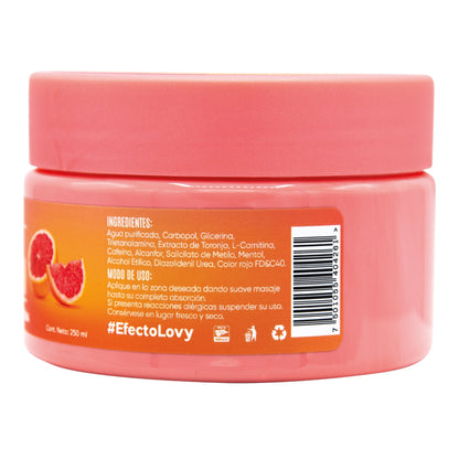 Gel Corporal Toronja Lcarnitina Cafeina 250 Mililitros (LOVY CARE)