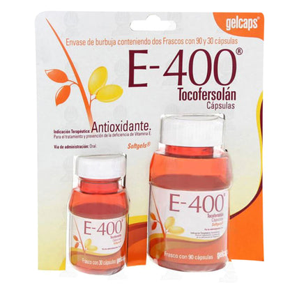Vitamina E 400 Duo Gelcaps 90 Y 30 Cápsulas (GELCAPS)