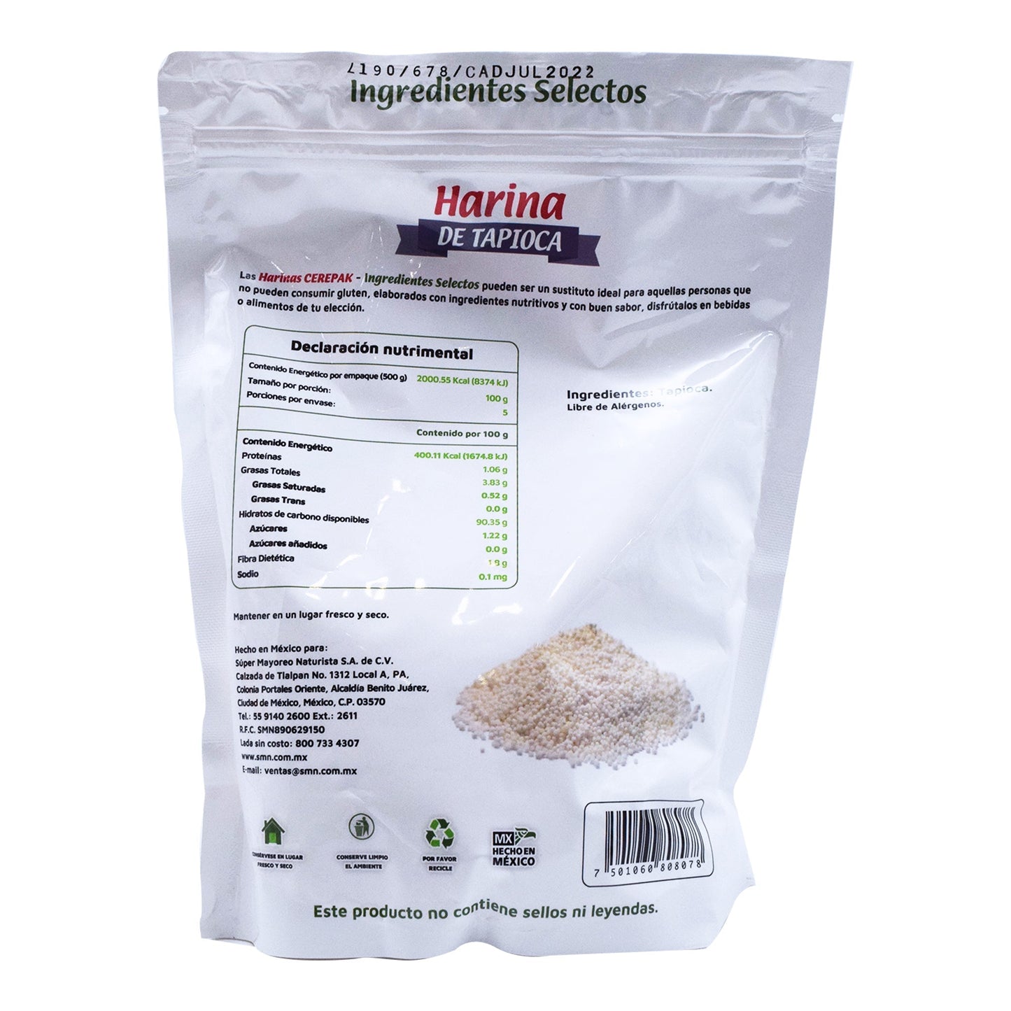 Harina De Tapioca 500 G (CEREPAK)