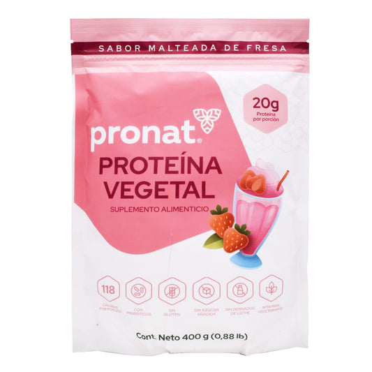 Proteina Vegetal Fresa 400 G (PRONAT)