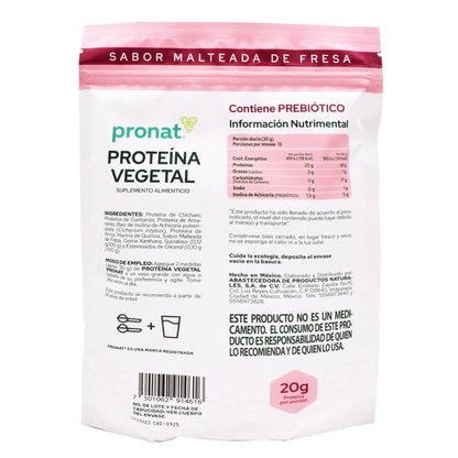 Proteina Vegetal Fresa 400 G (PRONAT)