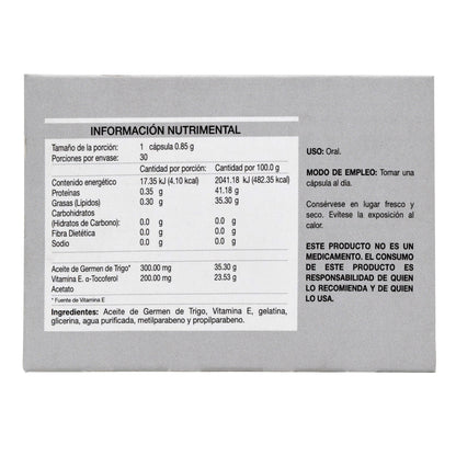 Vitamina E 30 Cápsulas (PROGELA)