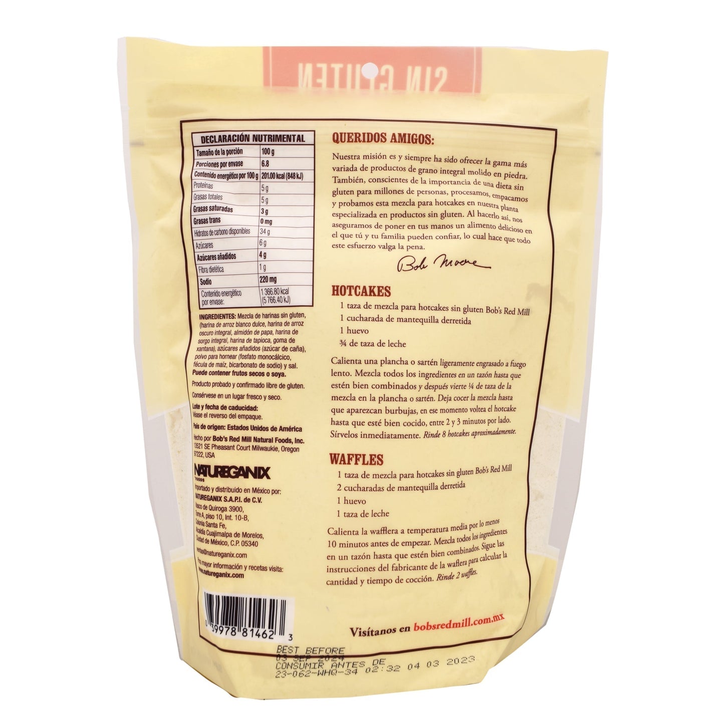Harina Para Hot Cakes 680 G (BOBS RED MILL)