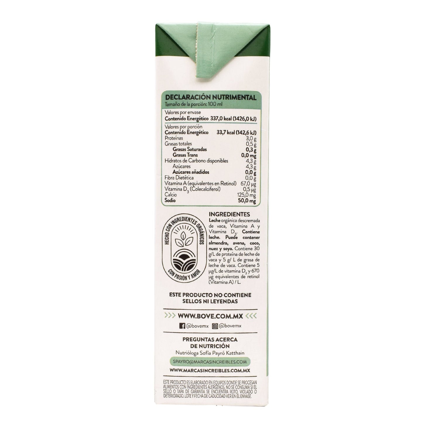 Leche Descremada 1 L (BOVE)