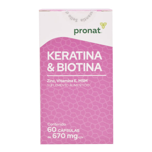 Keratina Biotina 60 Cápsulas (PRONAT)