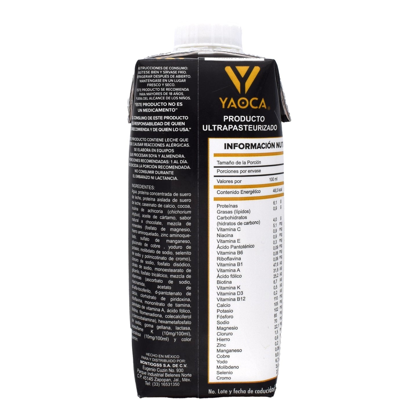 Bebida Whey Protein Chocolate 330 Mililitros (YAOCA)