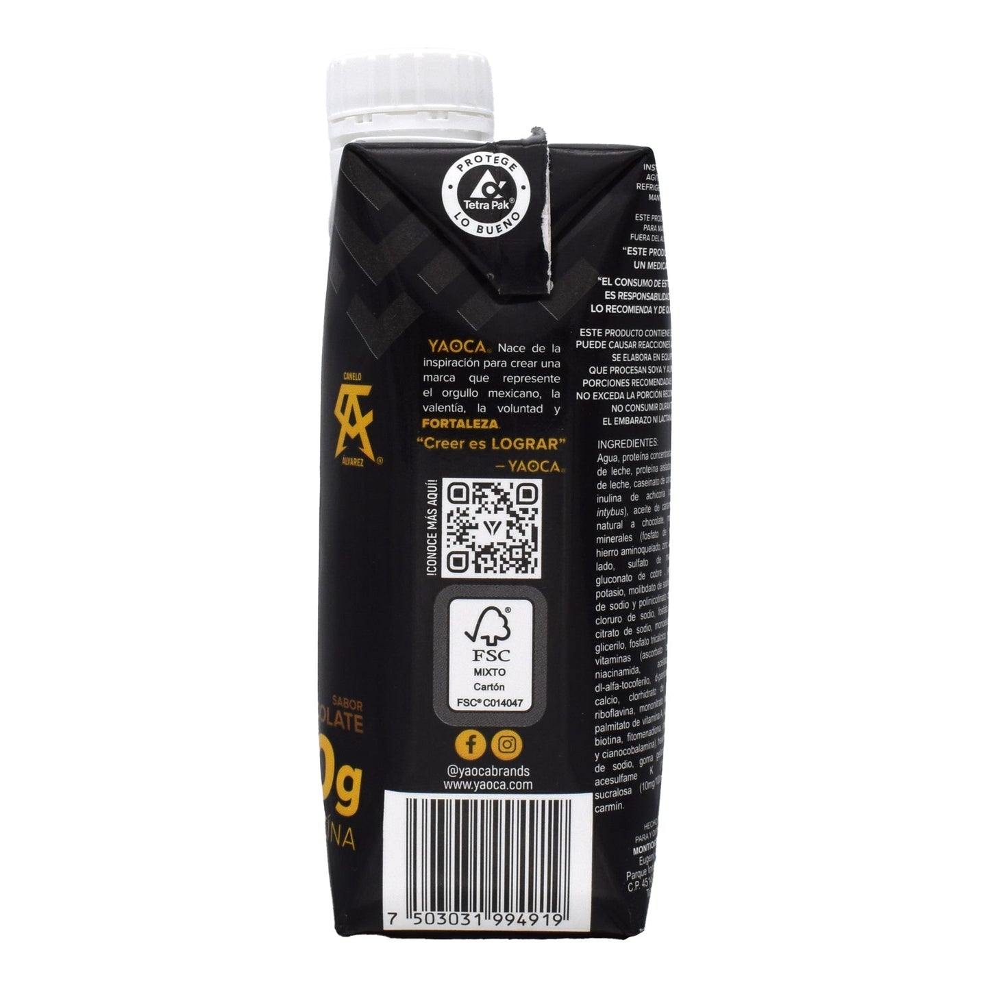 Bebida Whey Protein Chocolate 330 Mililitros (YAOCA)