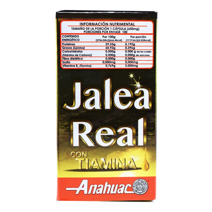 Jalea Real Con Tiamina Reforzada 100 Cápsulas (ANAHUAC)