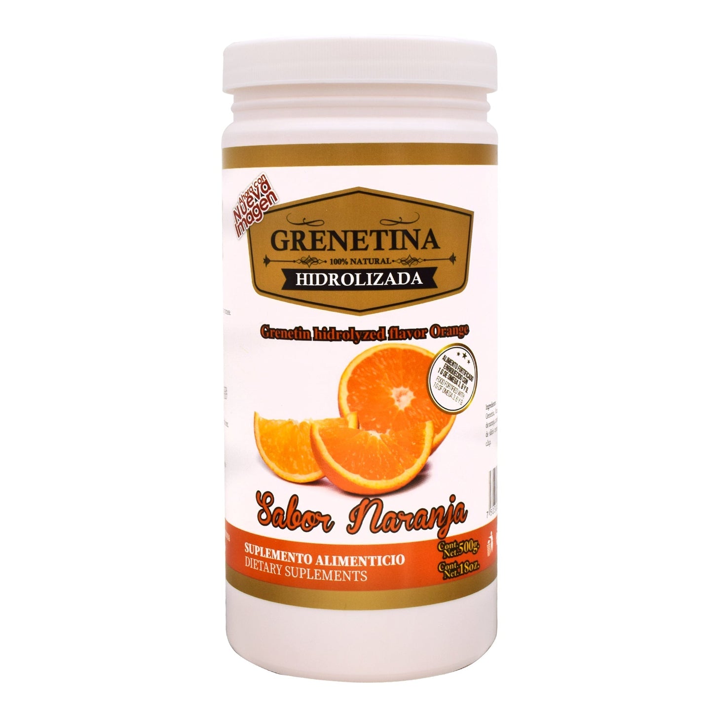 Grenetina Hidrolizada Sabor Naranja  550 G (PRETTY BEE)