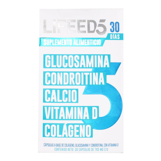 Glucosamina Calcio Vitamina D Colageno 30 Cápsulas (LIFFED5)