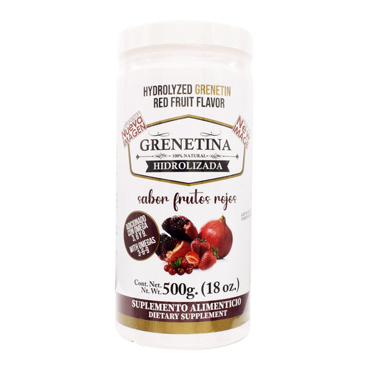 Grenetina Hidrolizada Sabor Frutos Rojos 500 G (PRETTY BEE)