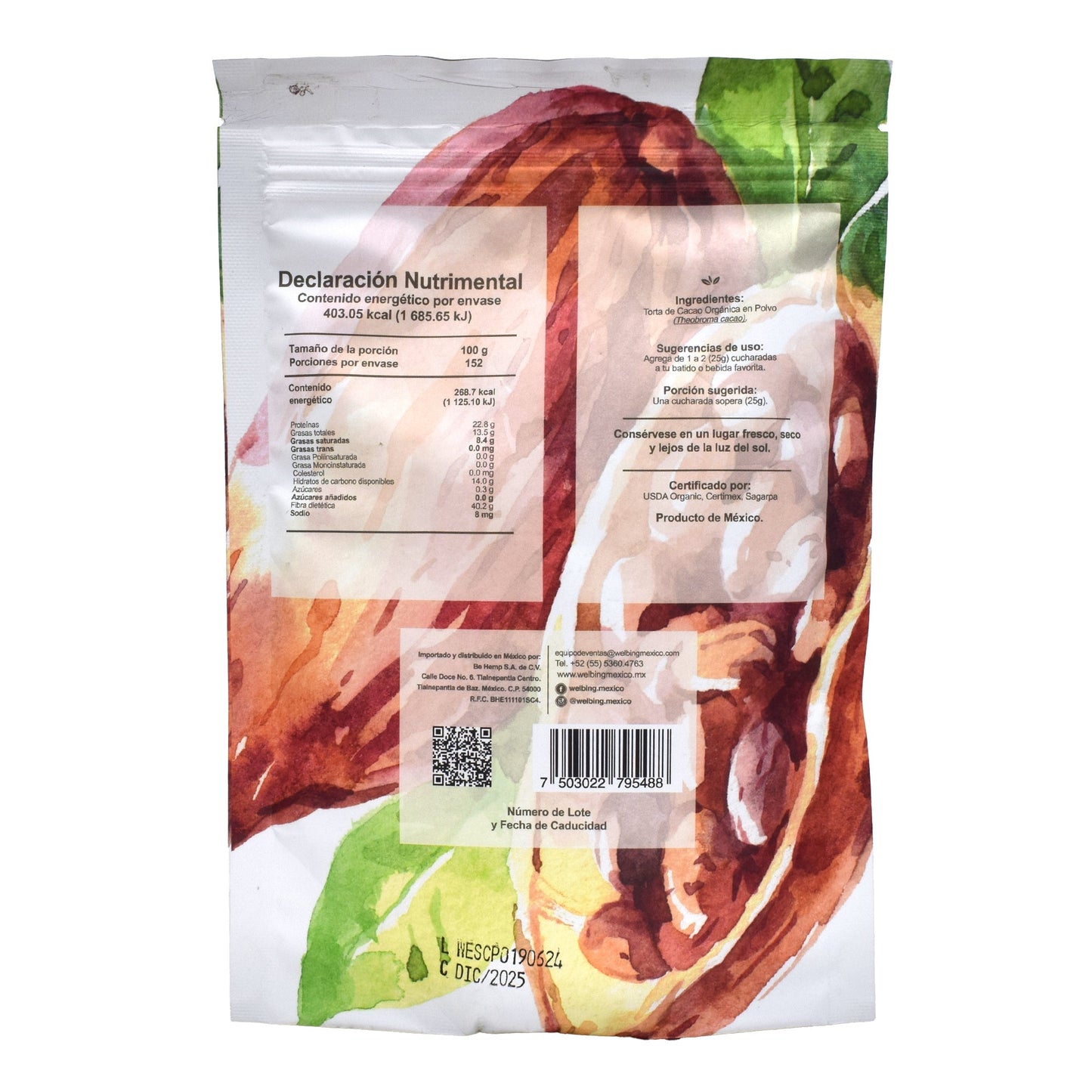 Cacao 150 G (SENSUM FOODS 1112)