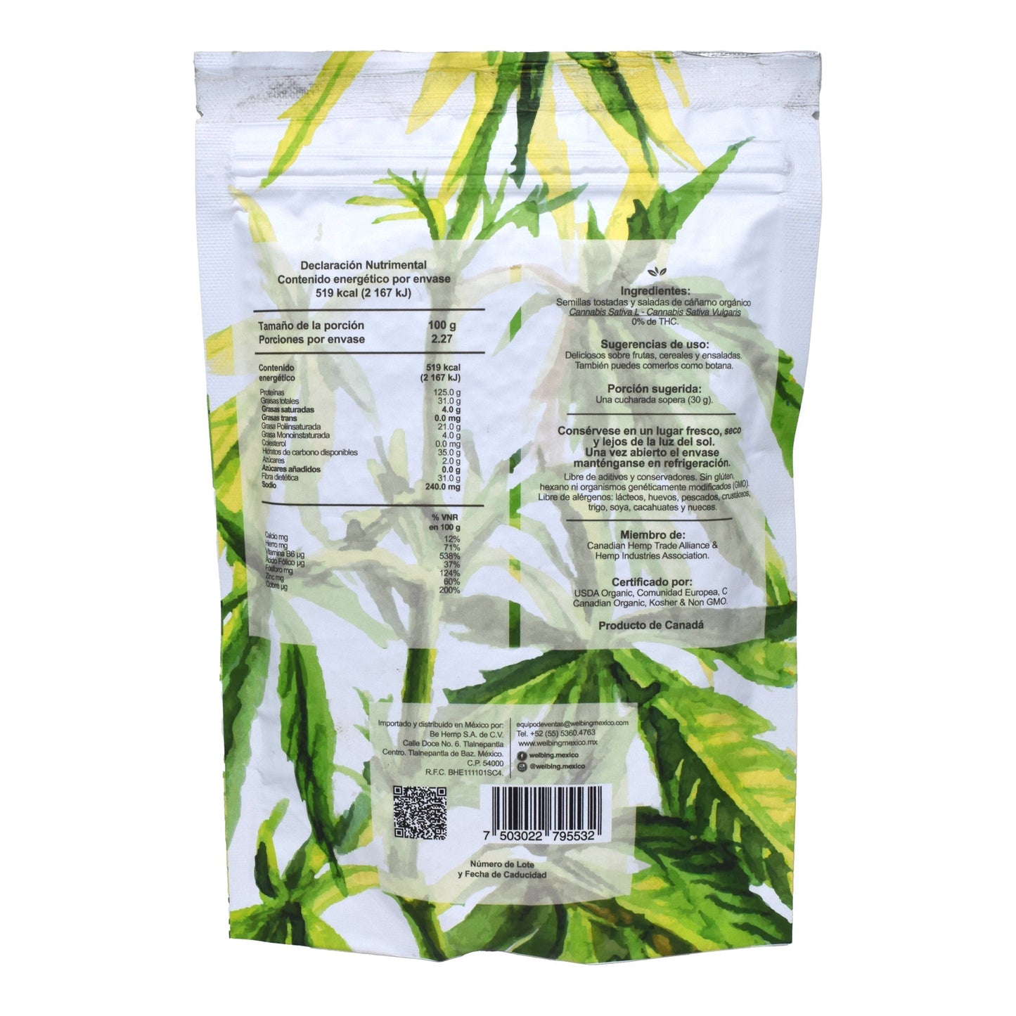 Semilla De Hemp 227 G (SENSUM FOODS 1112)