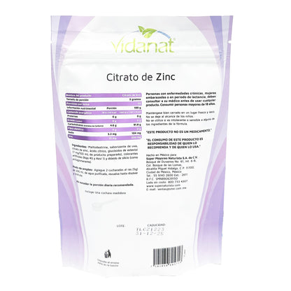 Citrato De Zinc Uva 150 G (VIDANAT)