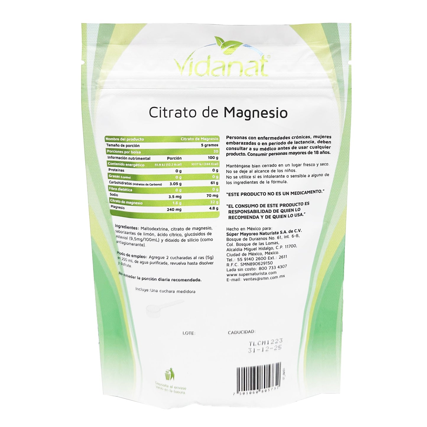 Citrato De Magnesio Limon 150 G (VIDANAT)
