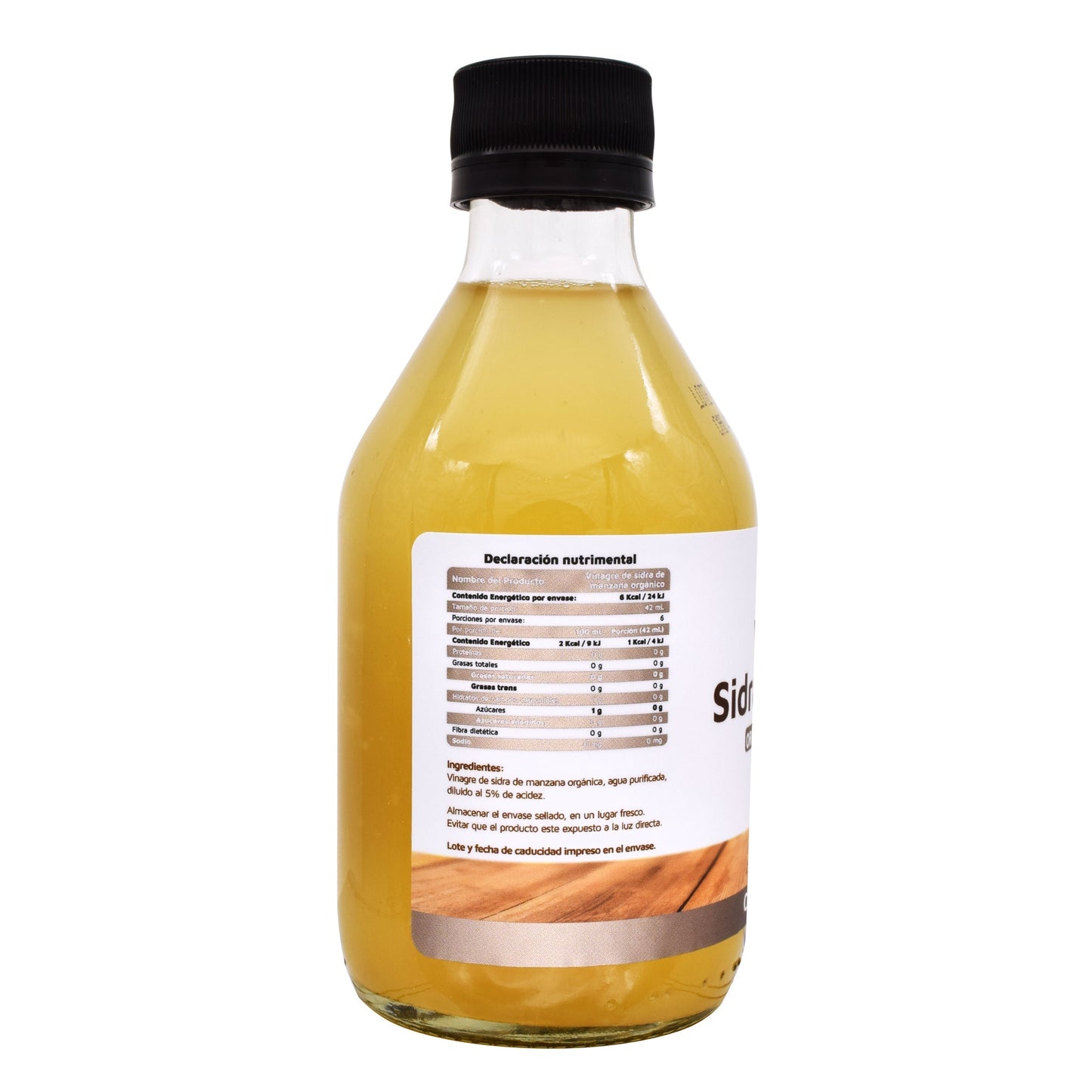 Vinagre De Sidra De  Manzana 250 Mililitros (VIDANAT/ALIMENTOS)