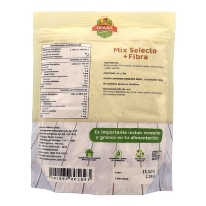 Mix Selecto Mas Fibra Sab Vainilla 500 G (CEREPAK)