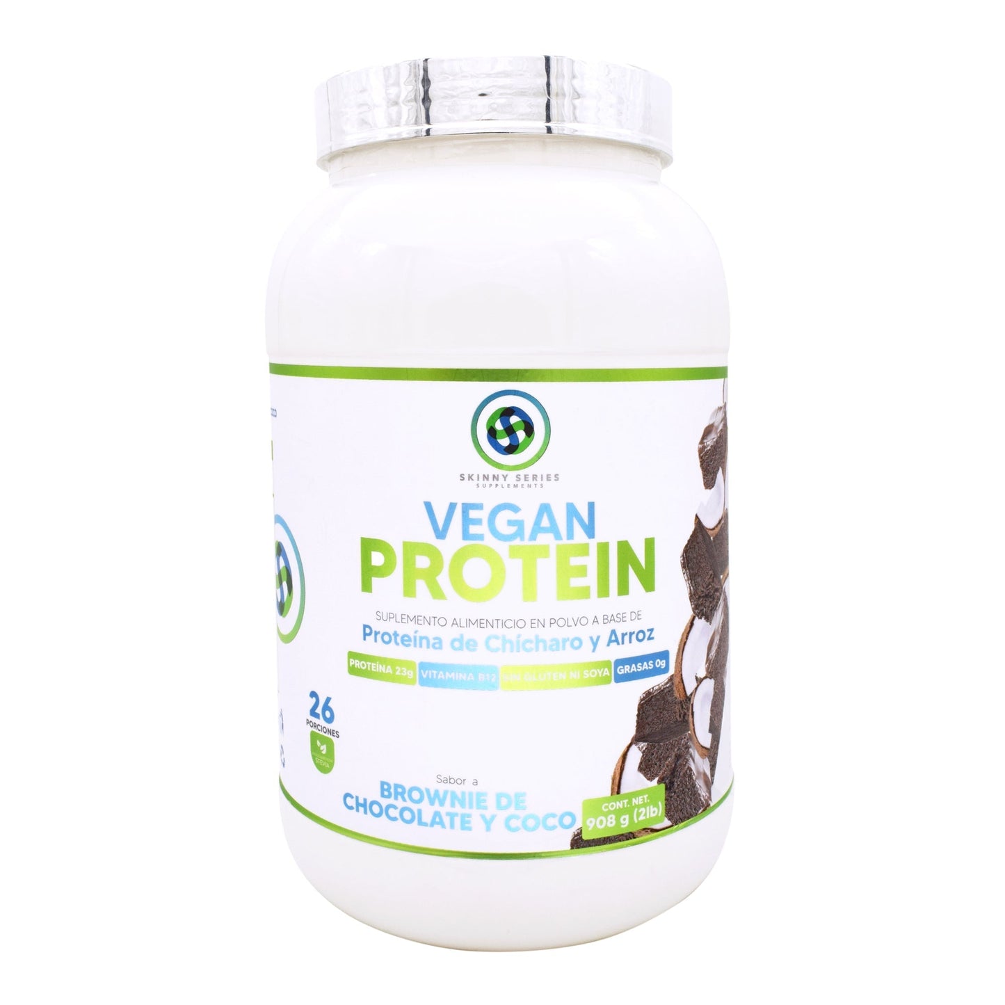 Proteina Vegana Brownie De Chocolate Y Coco 2 Lb (SKINNY SERIES SUPLEM)