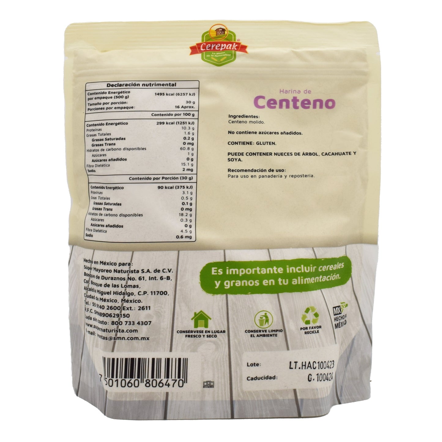 Harina De Centeno 500 G (CEREPAK)