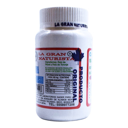 Raiz De Nopal Y  Raiz De Toronja 45 Cápsulas (GN + VIDA)