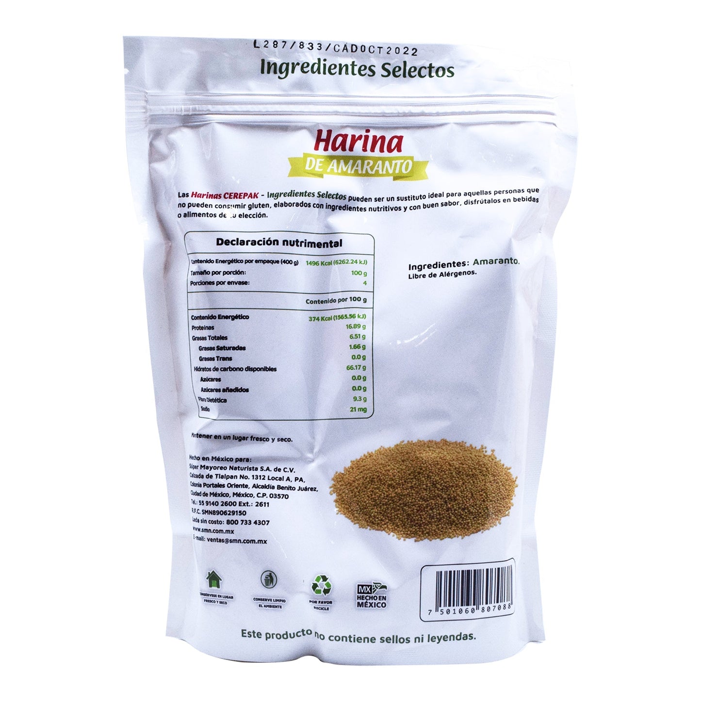 Harina De Amaranto 400 G (CEREPAK)
