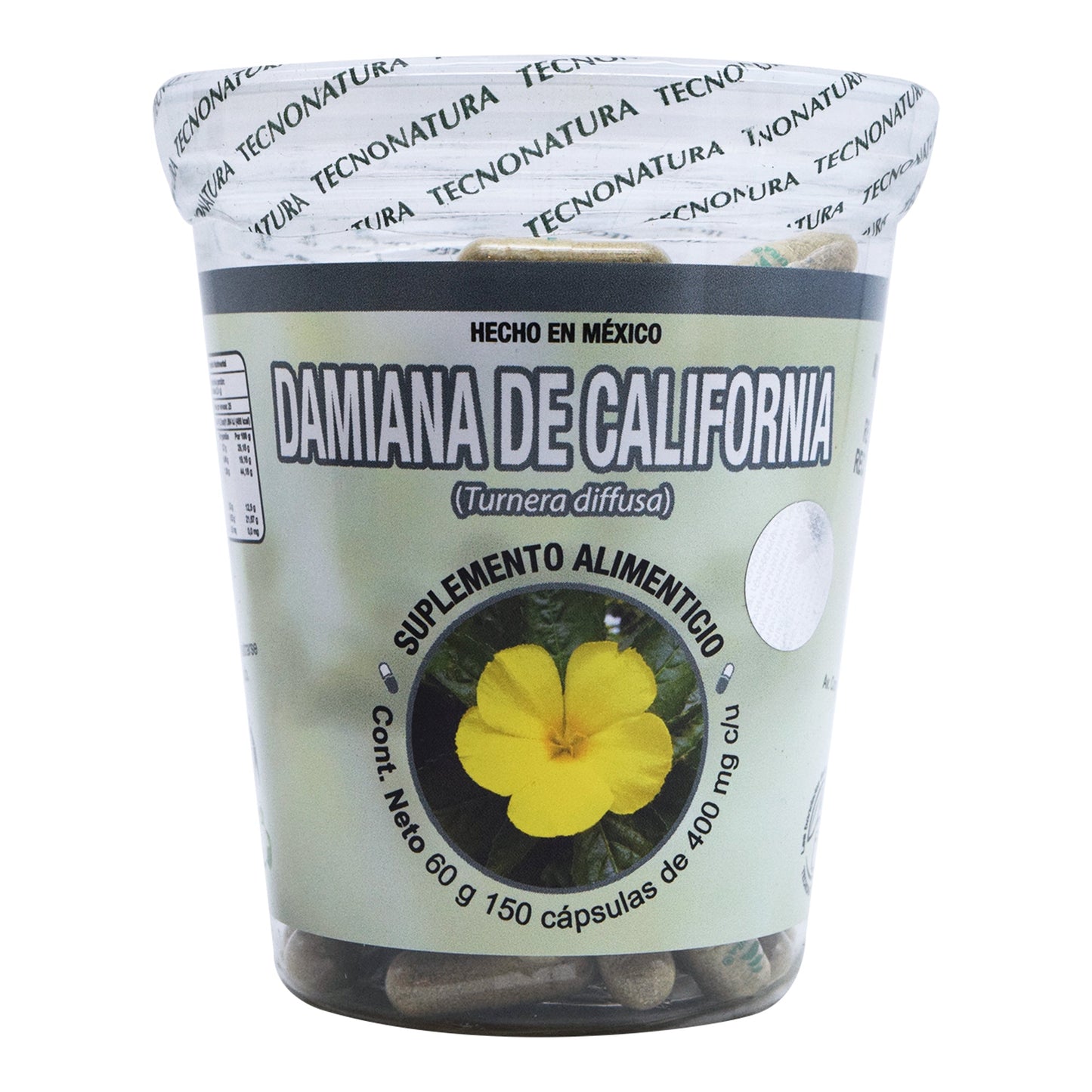 Damiana De California 150 Cápsulas (TECNONATURA)
