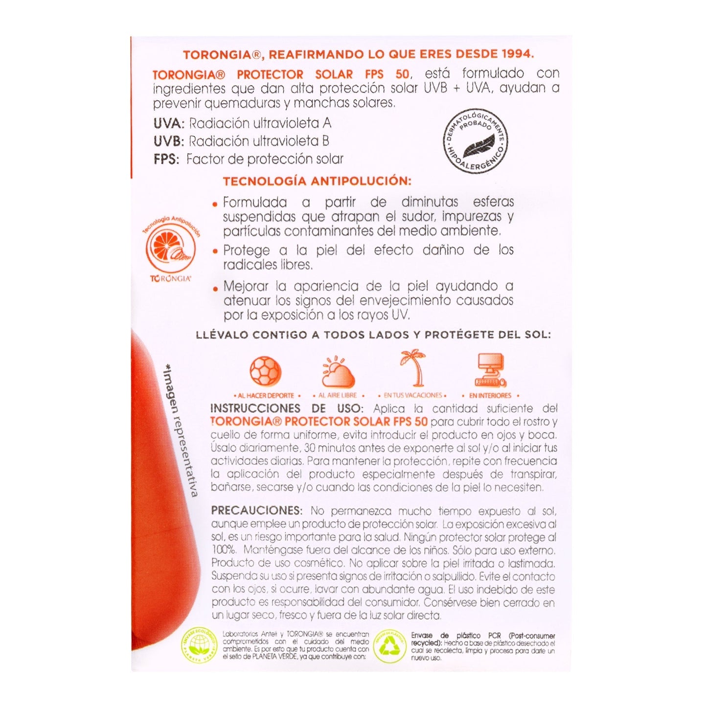 Protector Solar 50 Fps 15 G (TORONGIA)