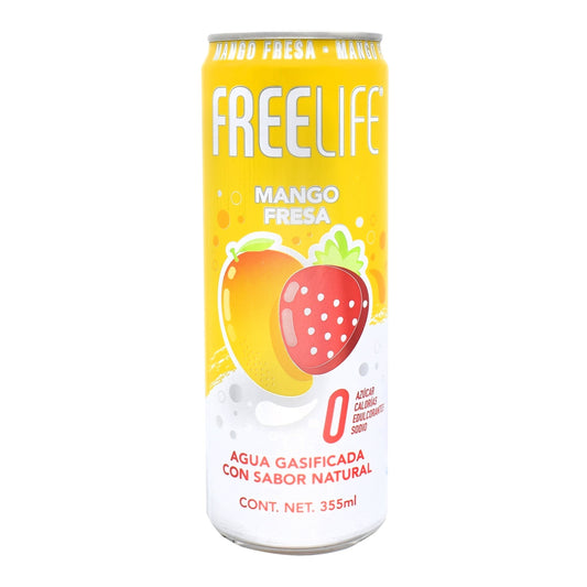 Agua Gasificada Mango Fresa 355 Mililitros (FREELIFE)