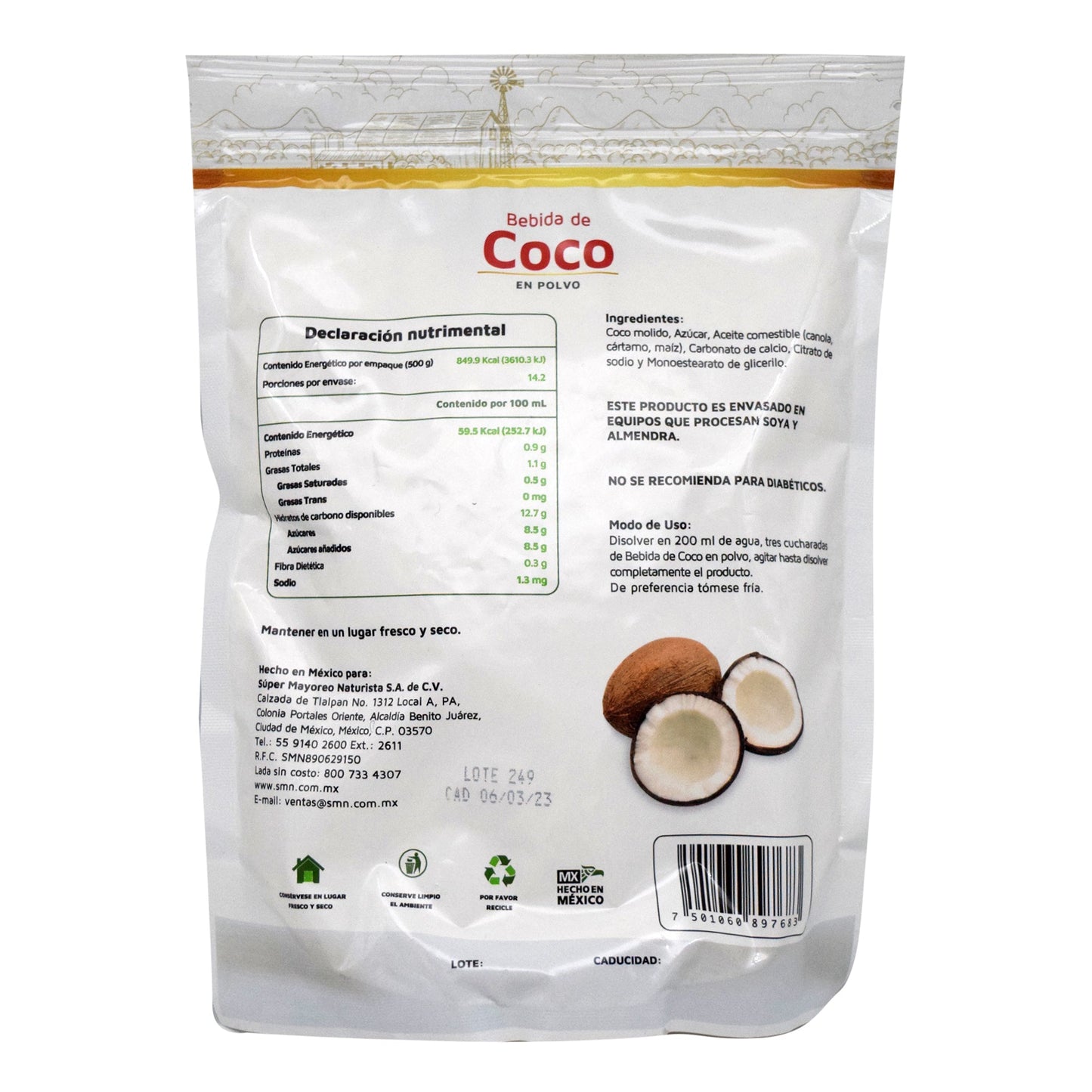 Bebida De Coco 500 G (BATISOYA)
