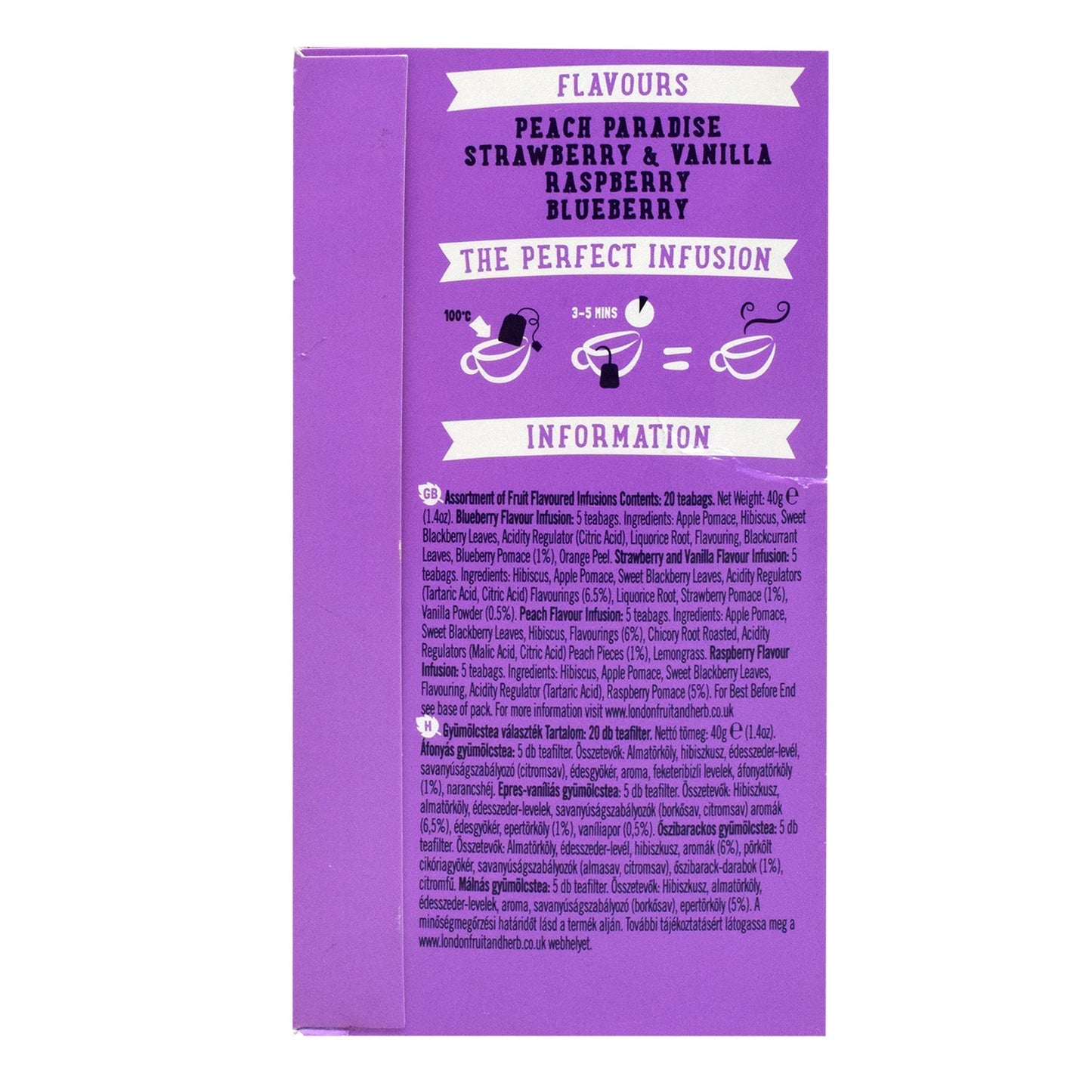 Te Variety Pack Fruit Fantasy 20 Sob (LONDON FRUIT & HERBS)